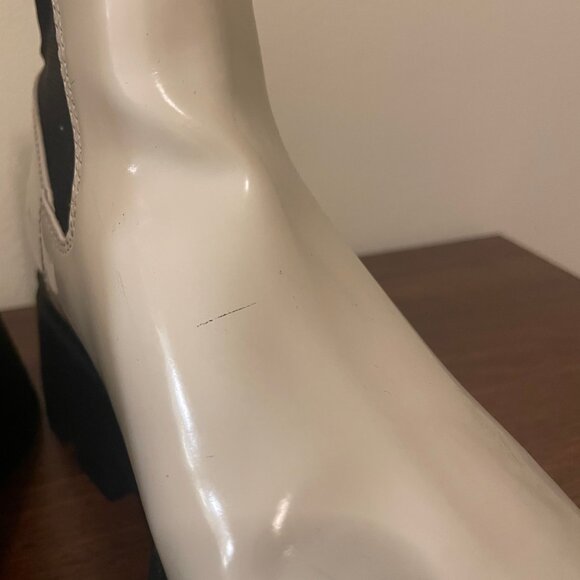 Open Edit White Lug Chelsea Boot - Picture 8 of 8